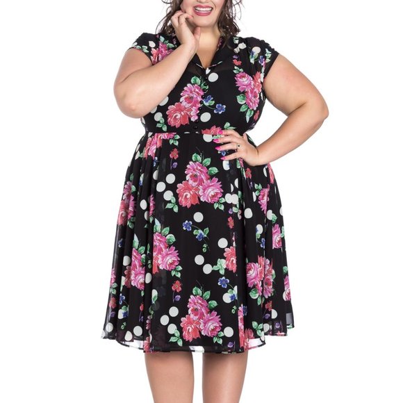🌸Hell Bunny Bloomsbury Dress UK4X - Picture 1 of 5
